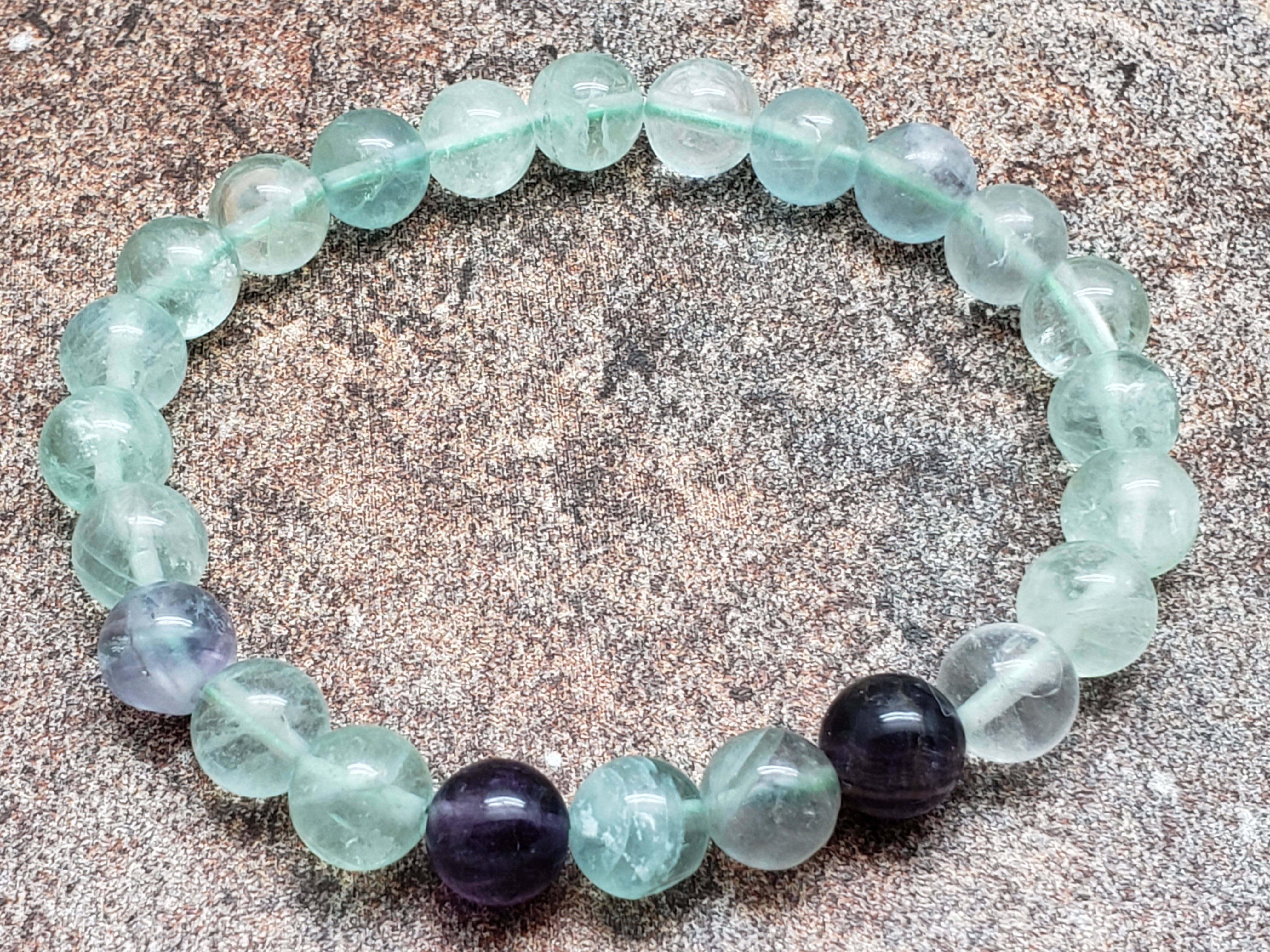 Count of 5 Fluorite Bracelets, 7 inch