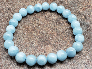 Count of 5 Aquamarine Bracelets, 7 inch