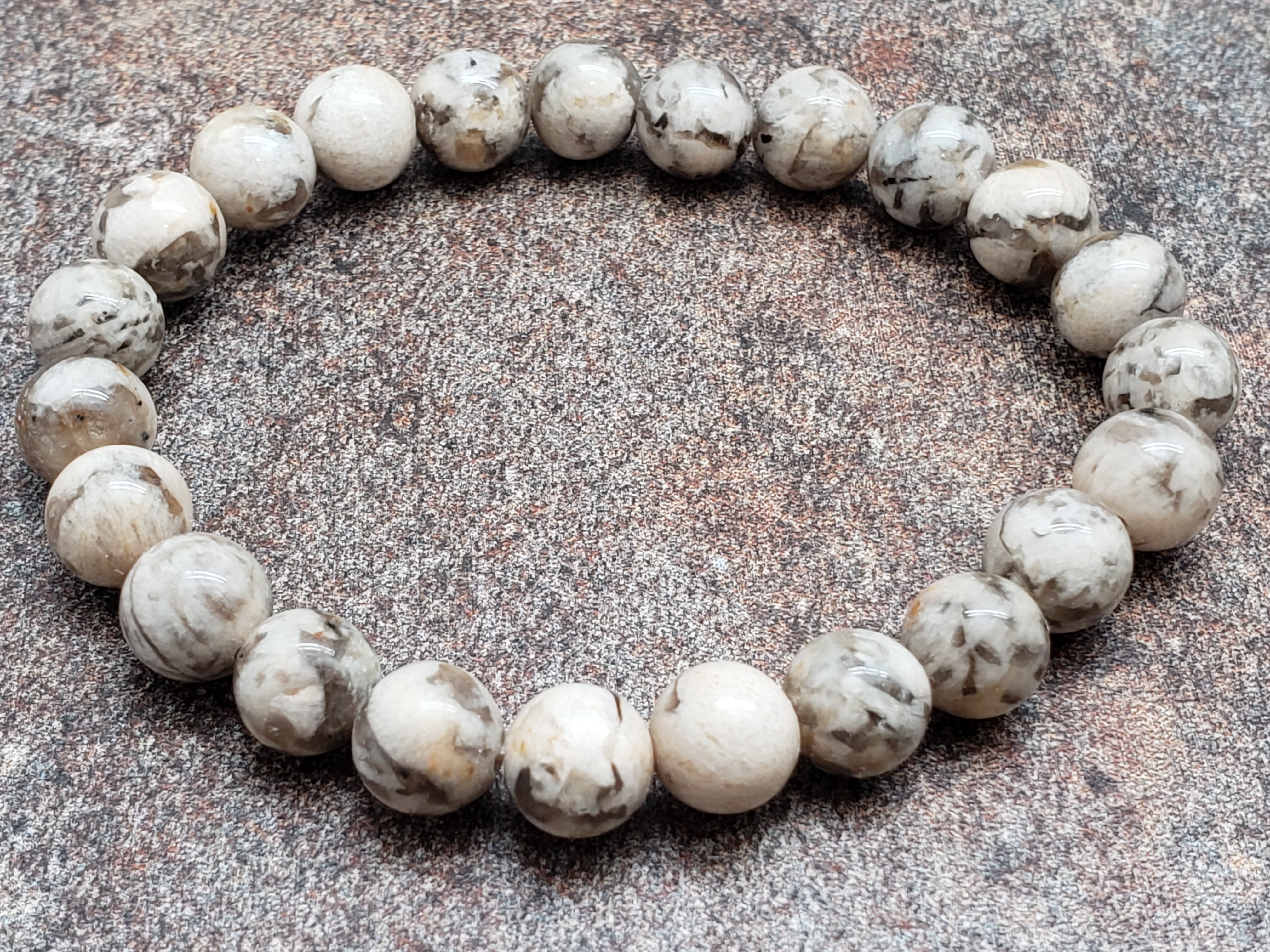 8mm Feldspar Jasper Bracelet Strand, 7 inch