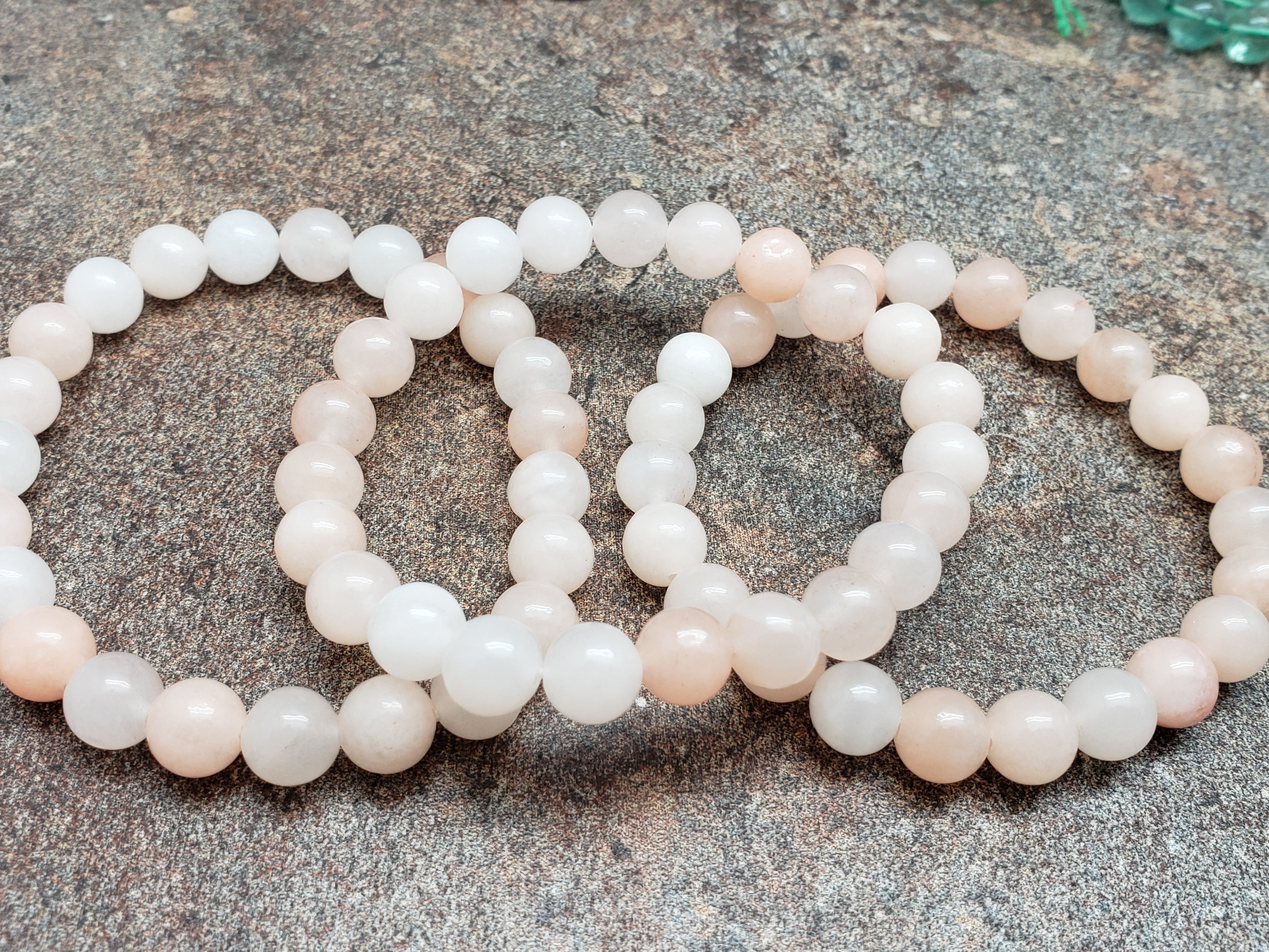 Count of 5 Pink Aventurine Bracelets, 7 inch