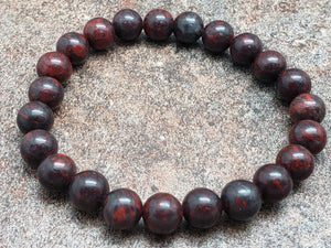 Count of 5 Brecciated Jasper Bracelets, 7 inch