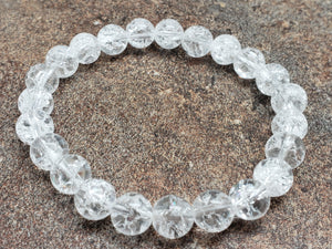 Count of 5 Cracked Quartz Bracelets, 7 inch