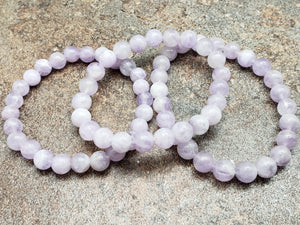 Count of 5 Lavender Amethyst Bracelets, 7 inch