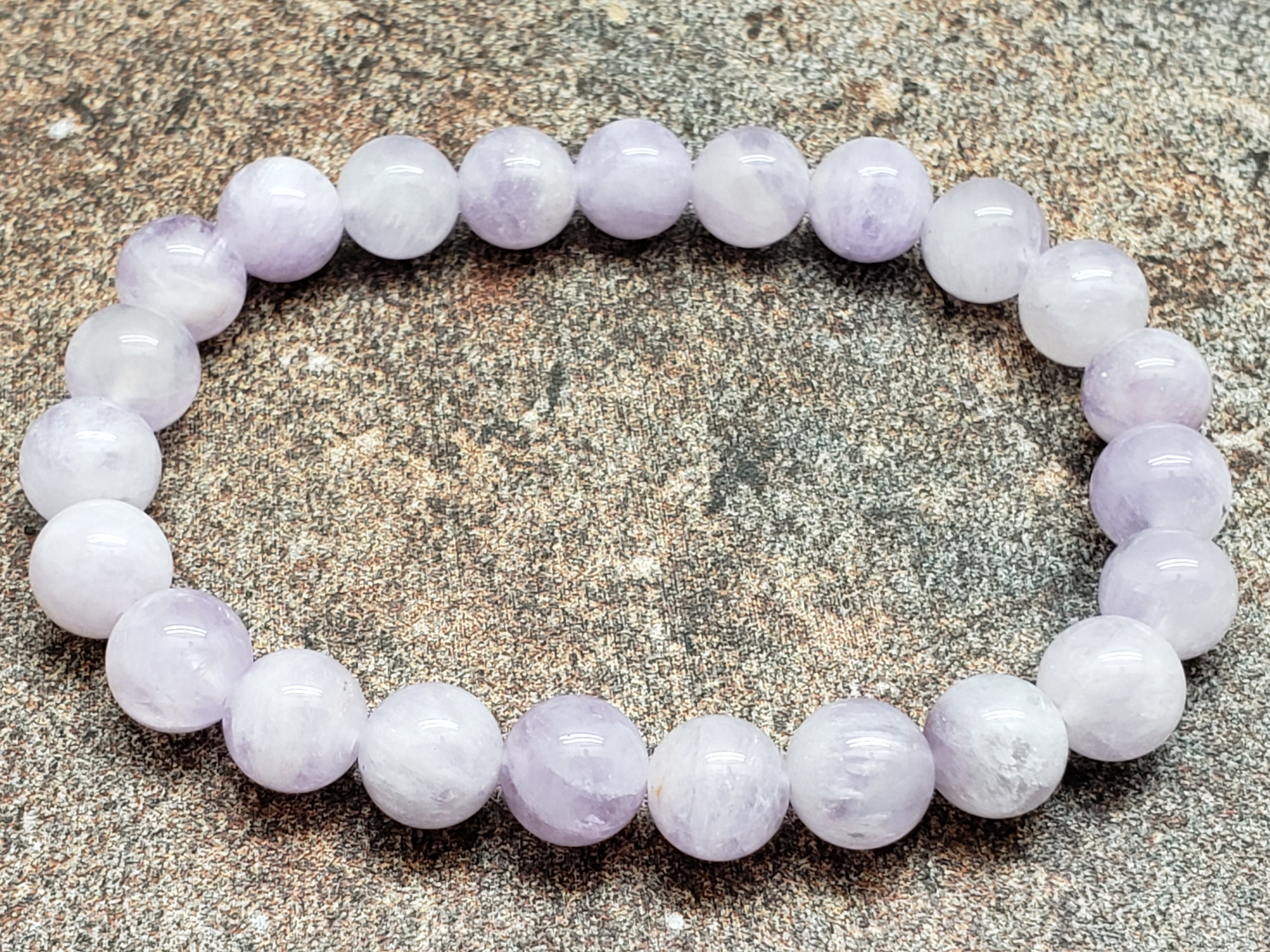 Count of 5 Lavender Amethyst Bracelets, 7 inch