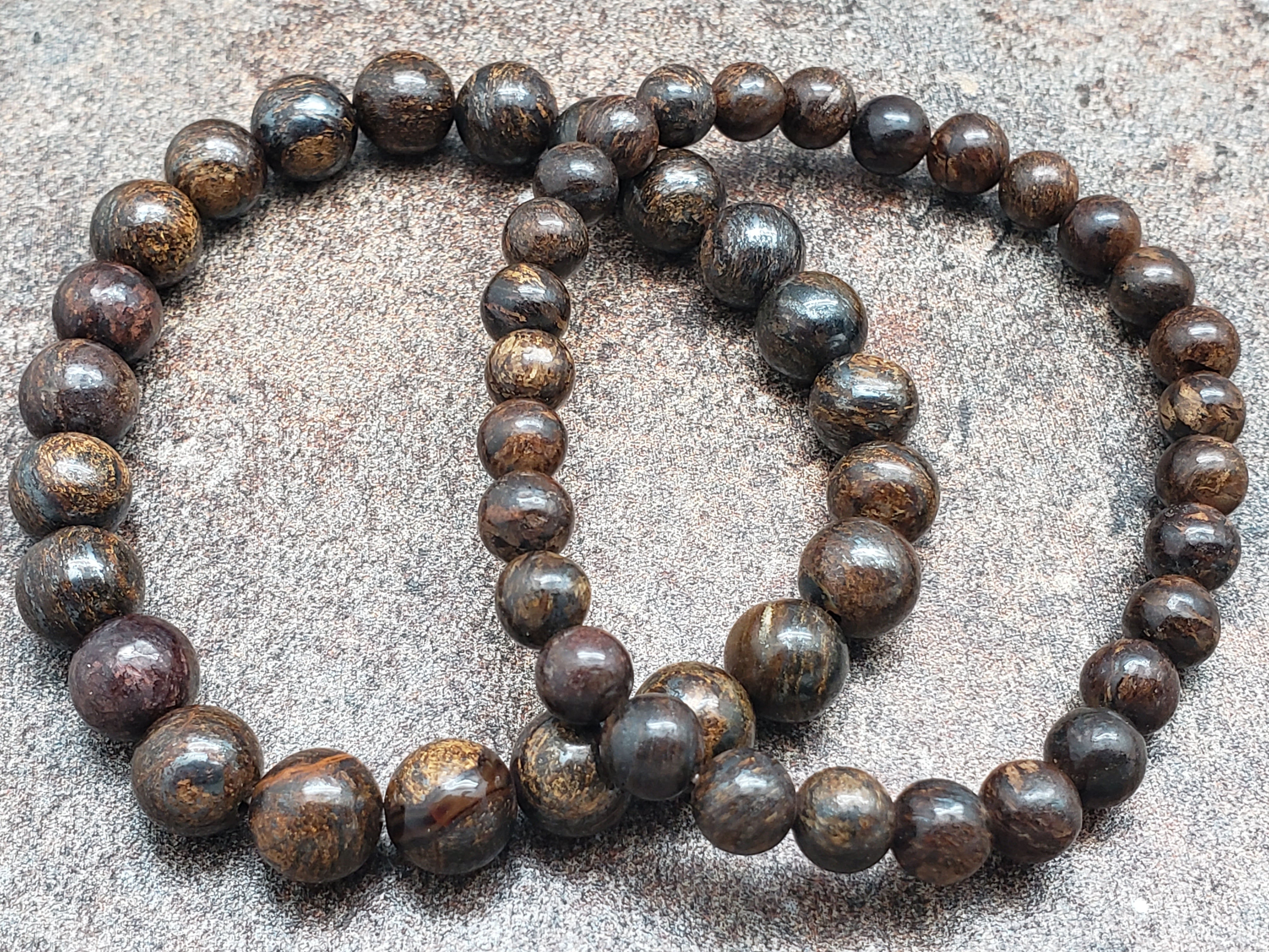 Count of 5 Bronzite Bracelets, 7 inch