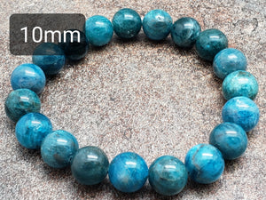 Count of 5 Blue Apatite Bracelets, 7 inch