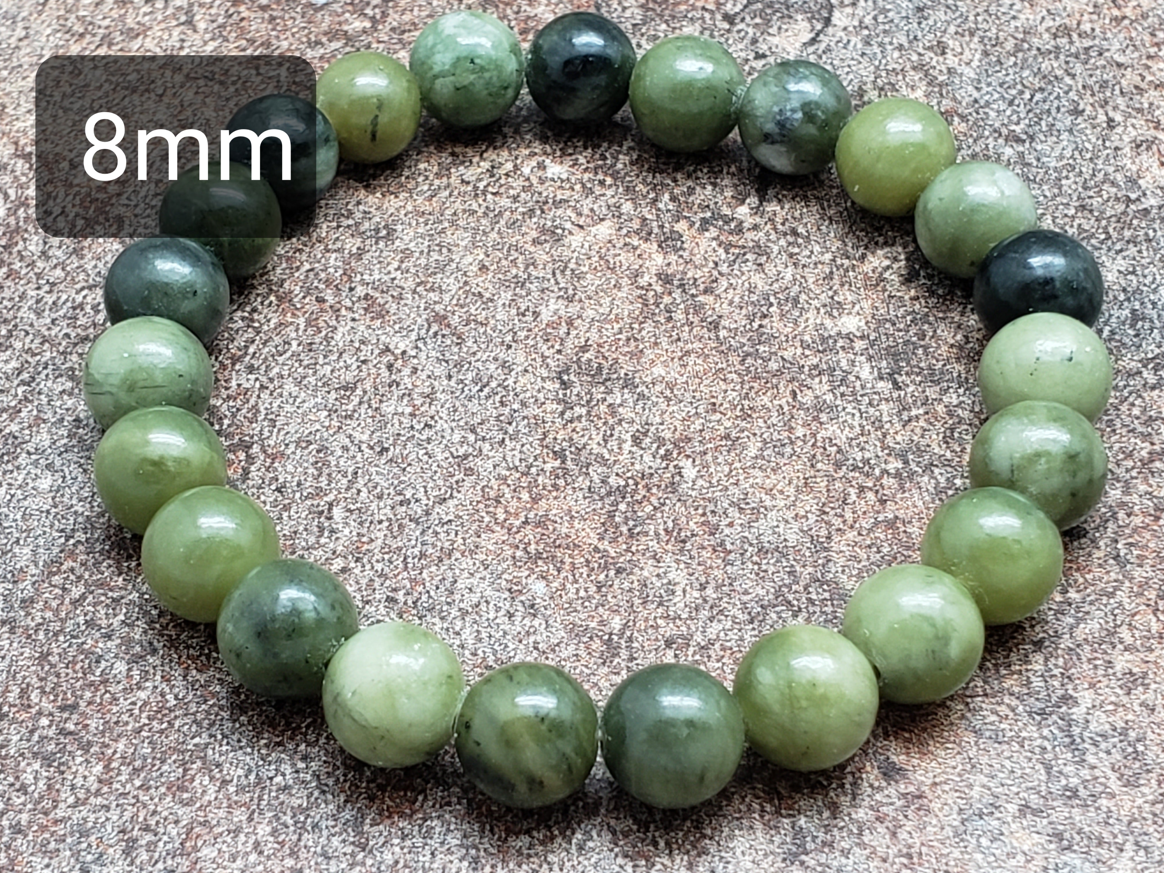 Count of 5 Canadian Jade Bracelets, 7 inch