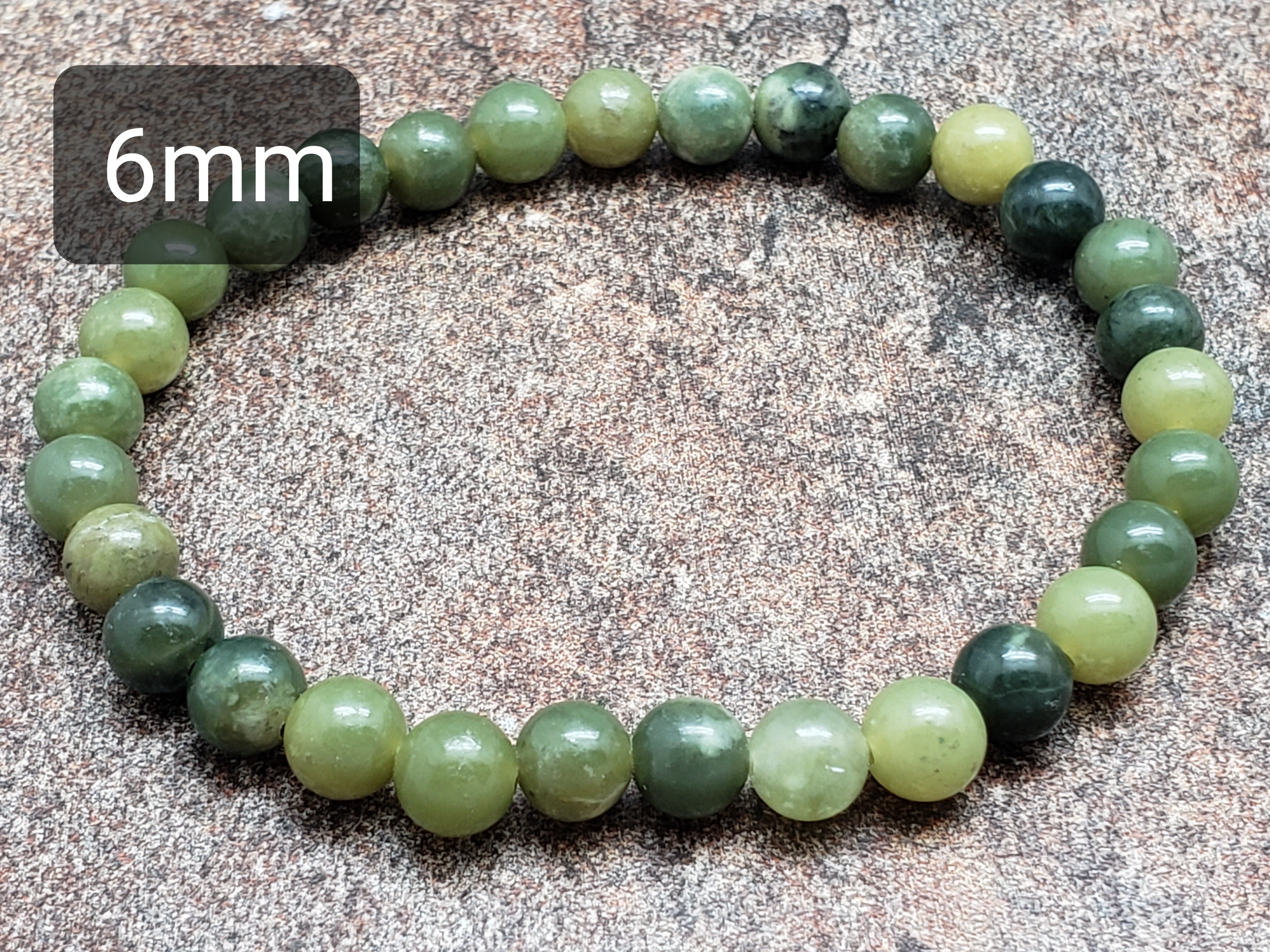 Count of 5 Canadian Jade Bracelets, 7 inch