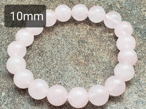 Count of 5 Rose Quartz Bracelets, 7 inch