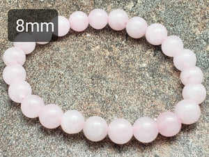 Count of 5 Rose Quartz Bracelets, 7 inch