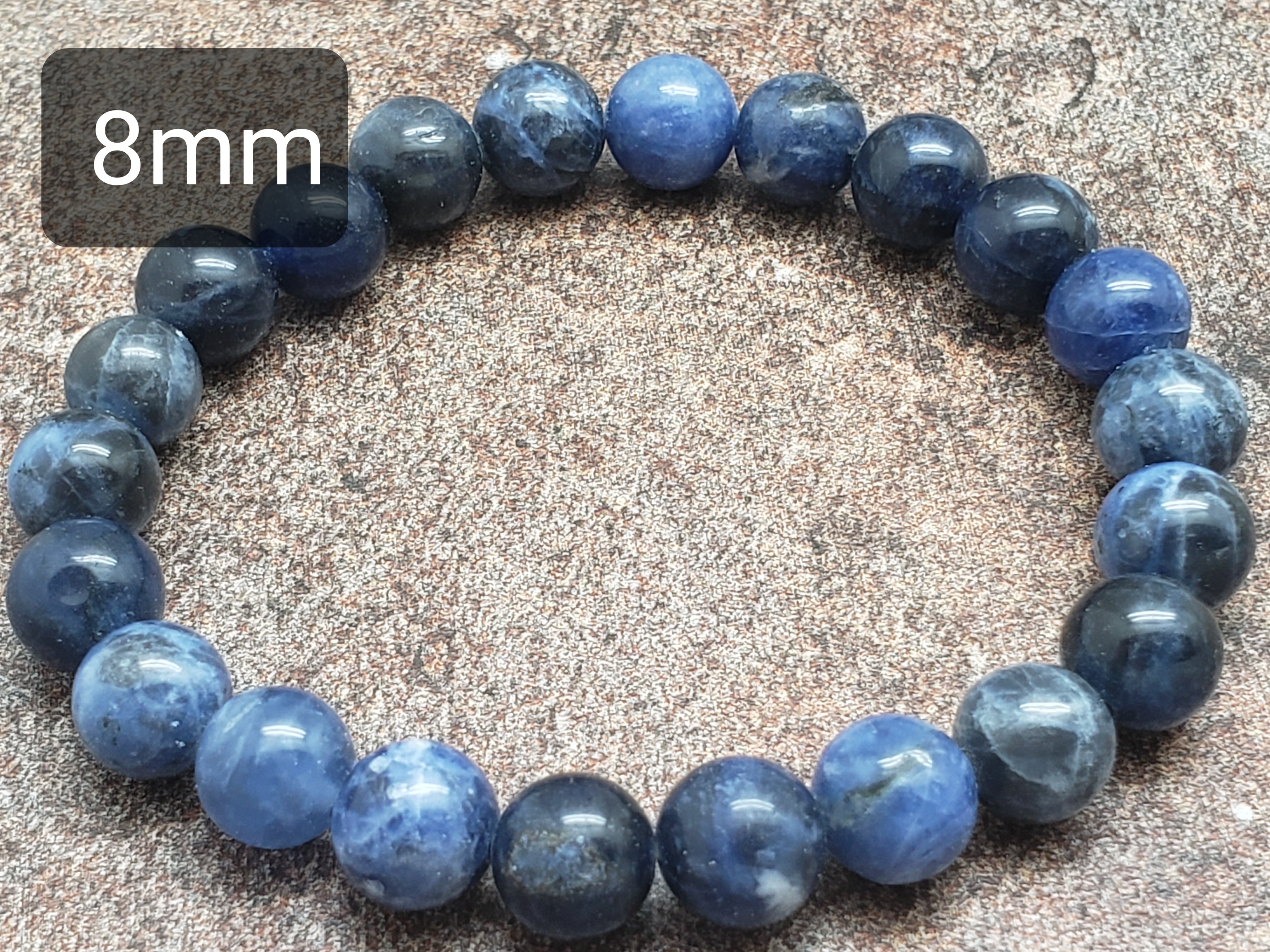 Count of 5 Sodalite Bracelets, 7 inch