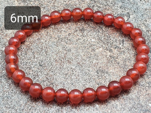 Count of 5 Carnelian Bracelets, 7 inch