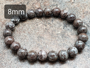 Count of 5 Snowflake Jasper Bracelets, 7 inch