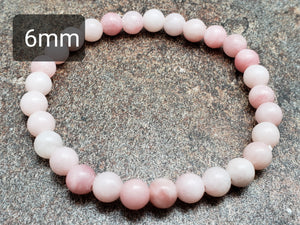 Count of 5 Pink Opal Bracelets, 7 inch