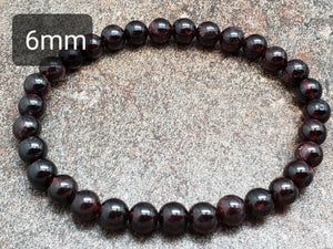 Count of 5 Garnet Bracelets, 7 inch