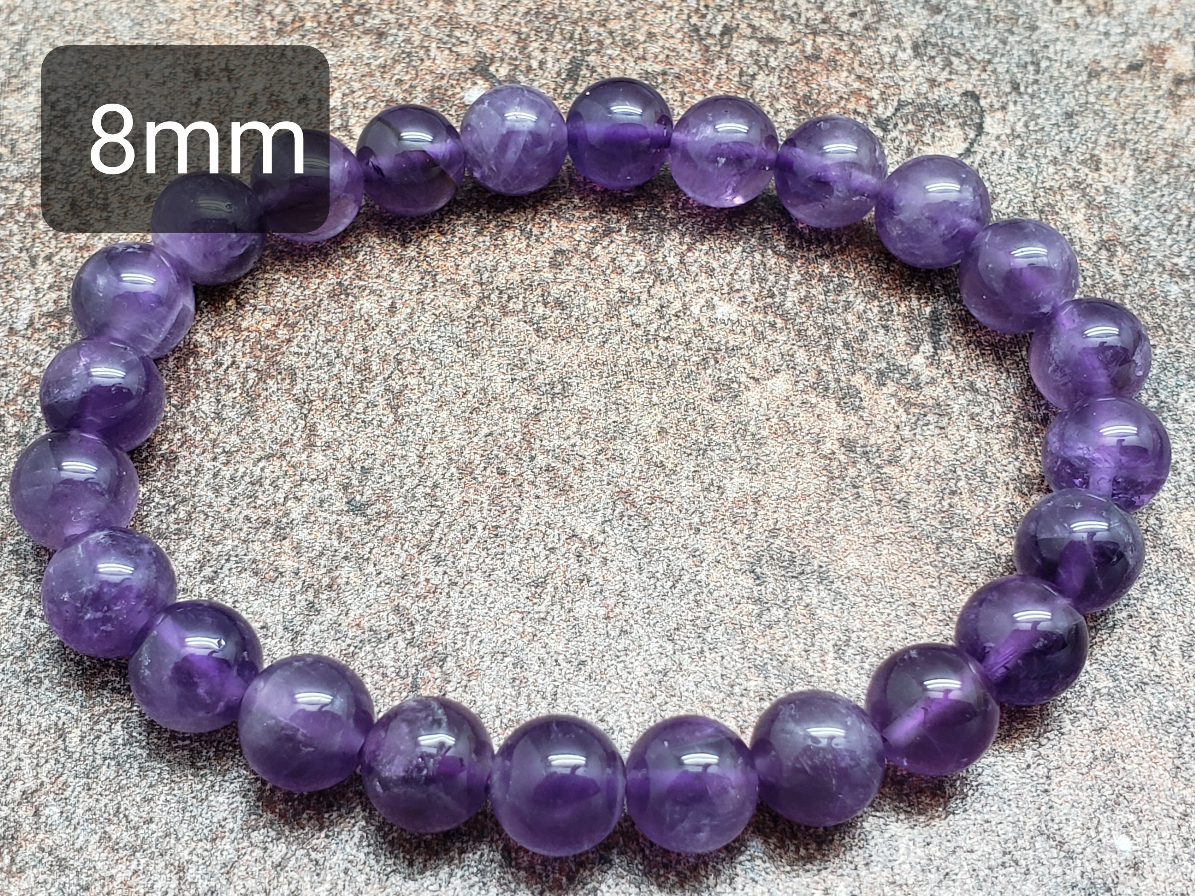 Count of 5 Amethyst Bracelets, 7 inch